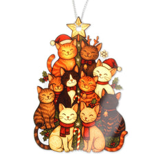 Cat Christmas Ornament 2025 on a Christmas tree