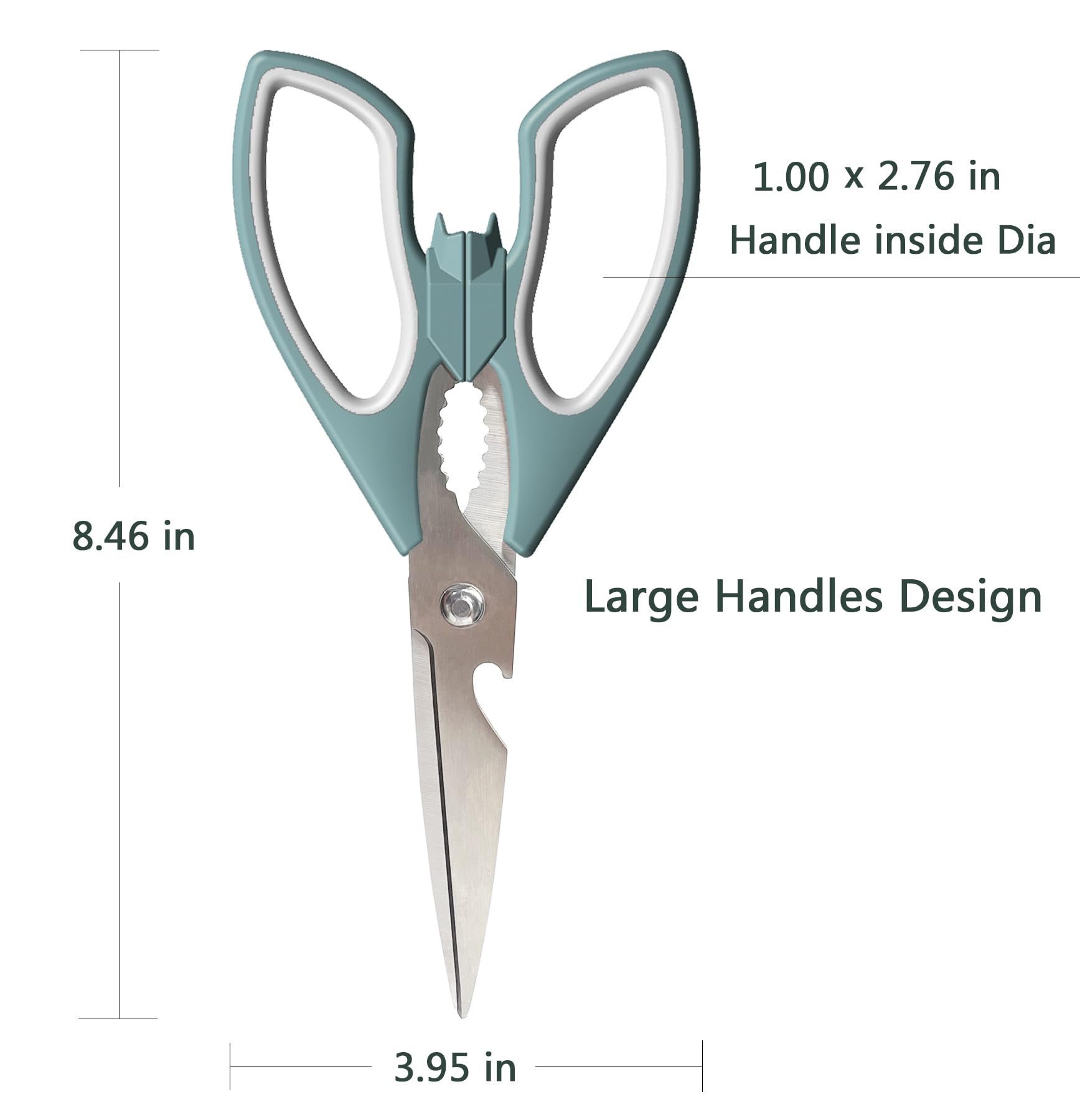 Soft silicone padding on inner handle for comfort