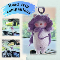 Cat crochet keychain presented in a luxury gift box