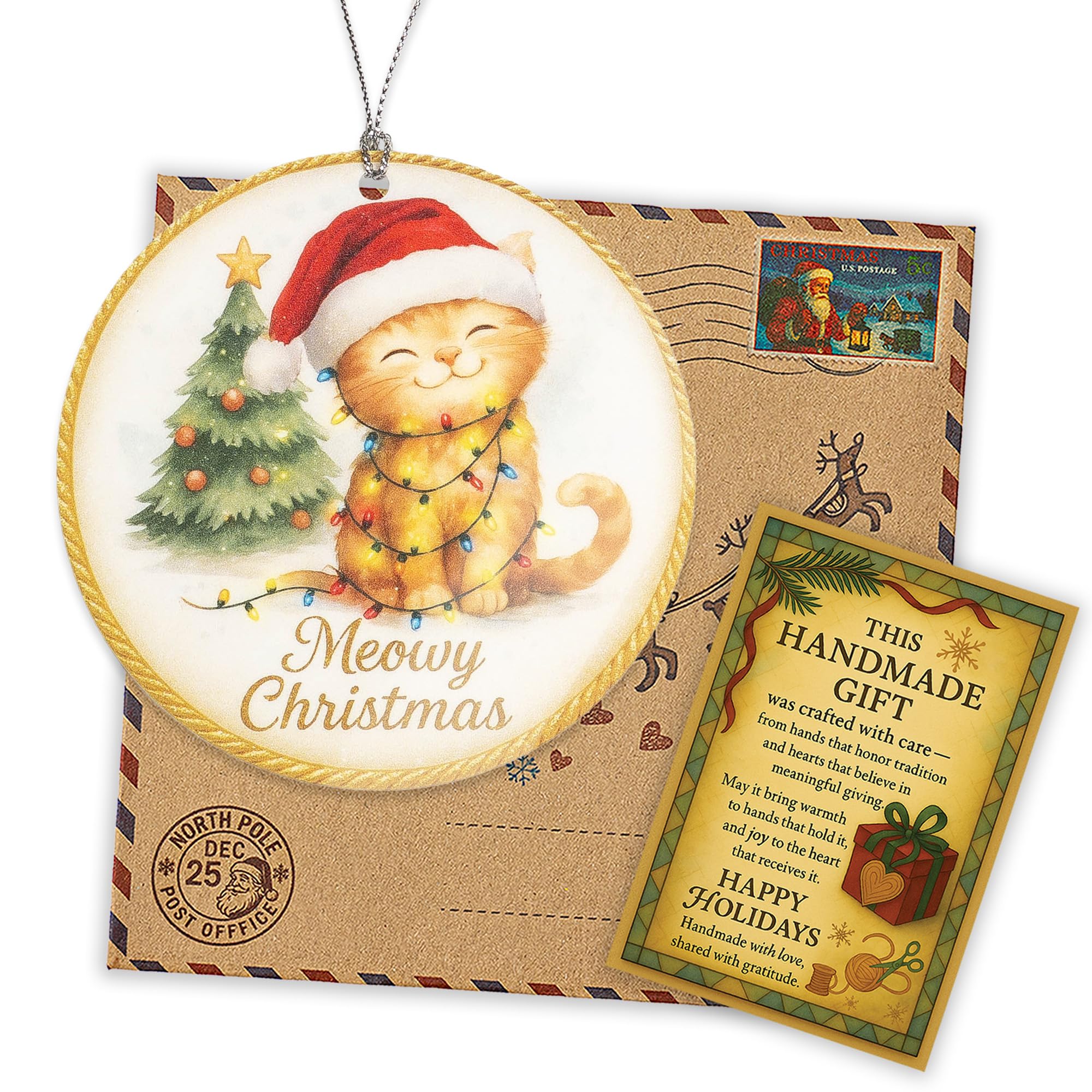 Cat lover gifts holiday decor ornament