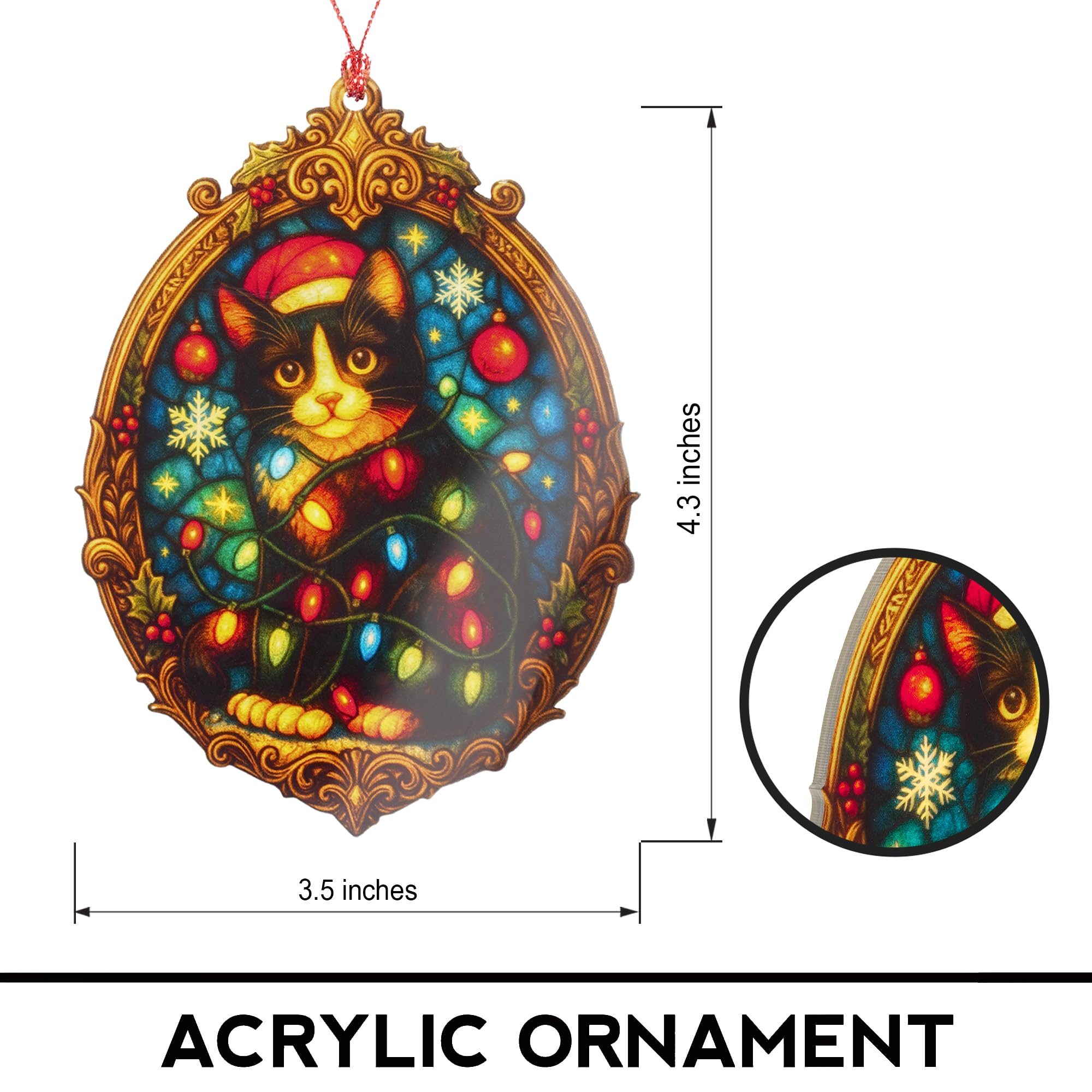 Cat lovers Christmas ornament decor