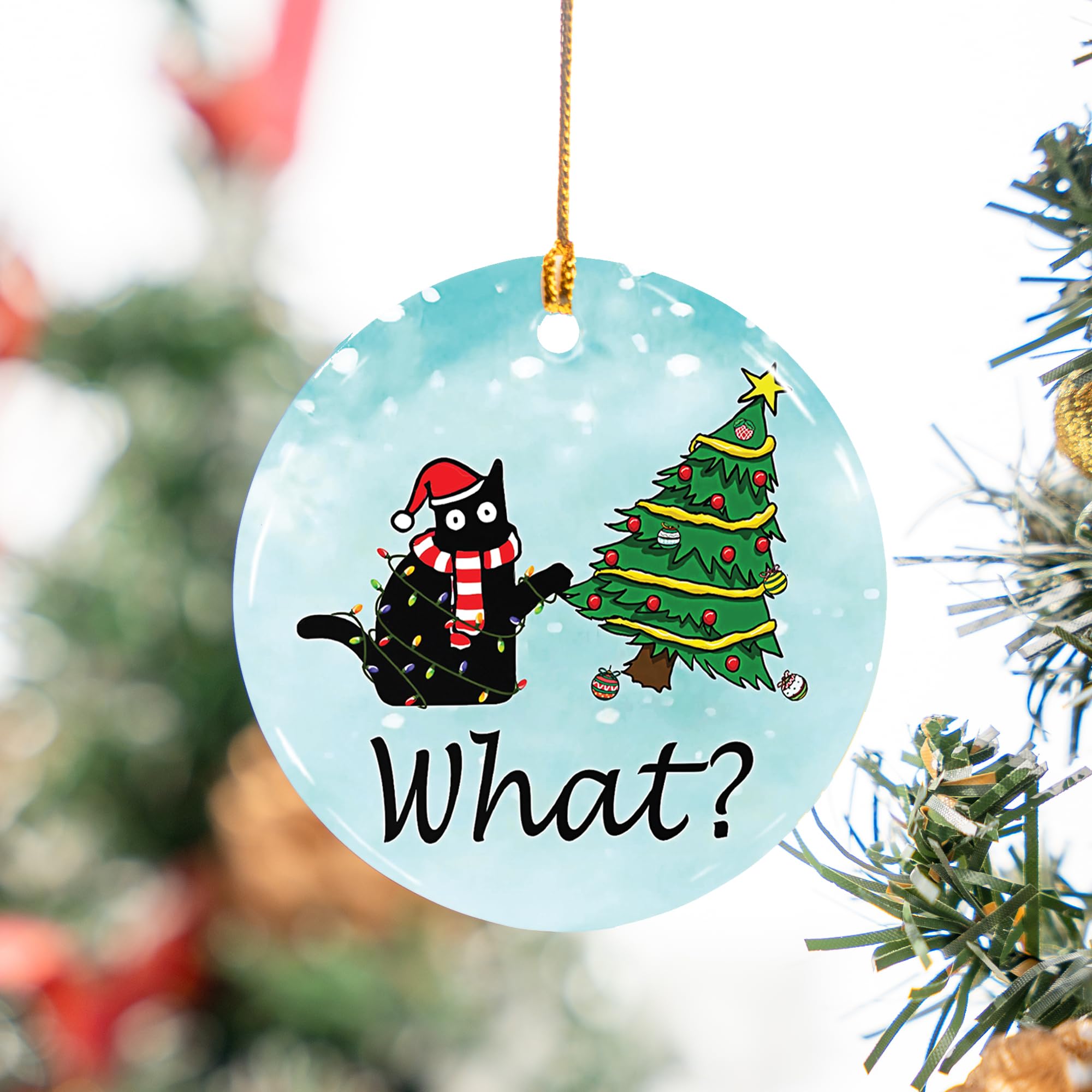Cat mom and dad gift ornament during holidays