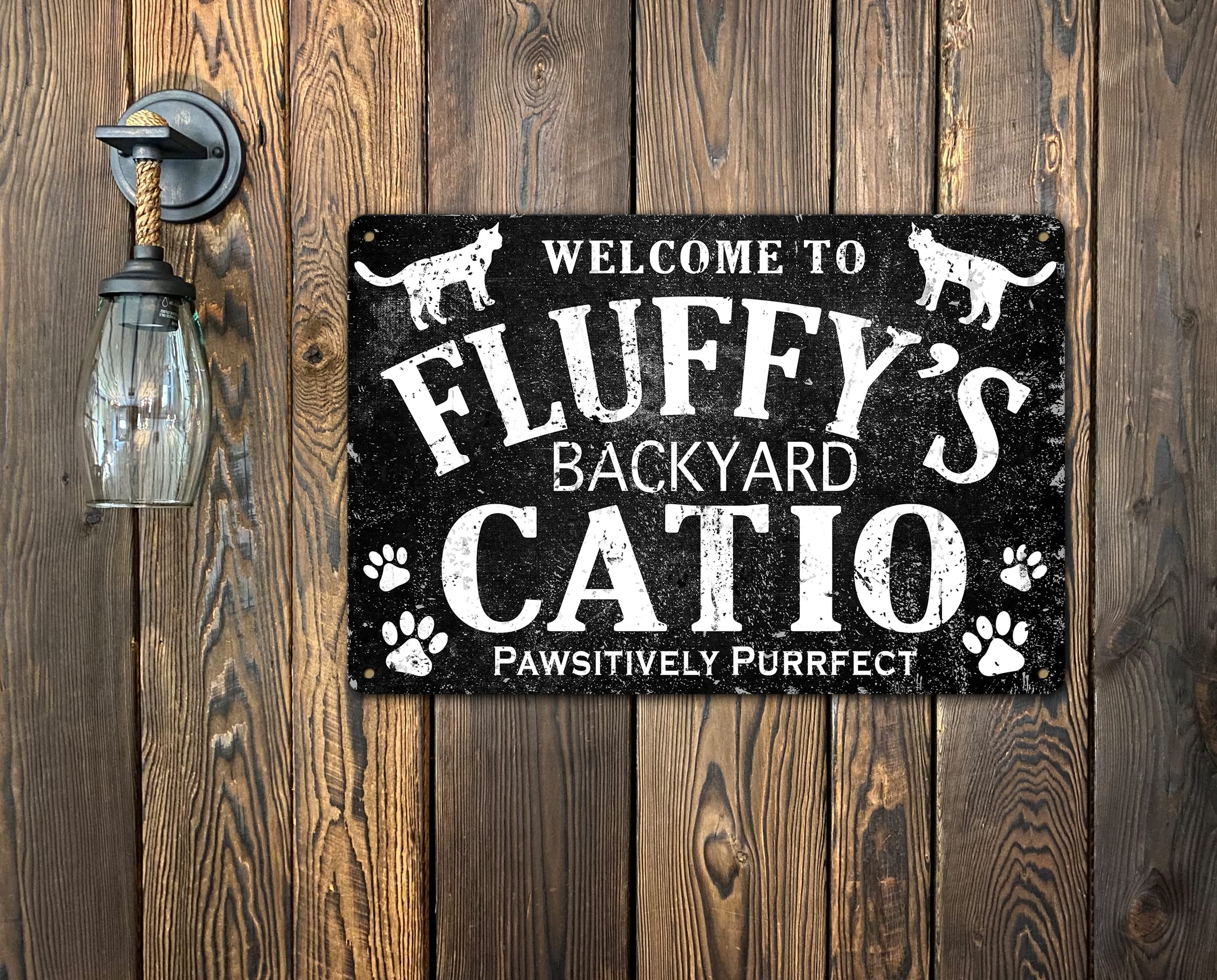 Cat name sign customization 12x18 option