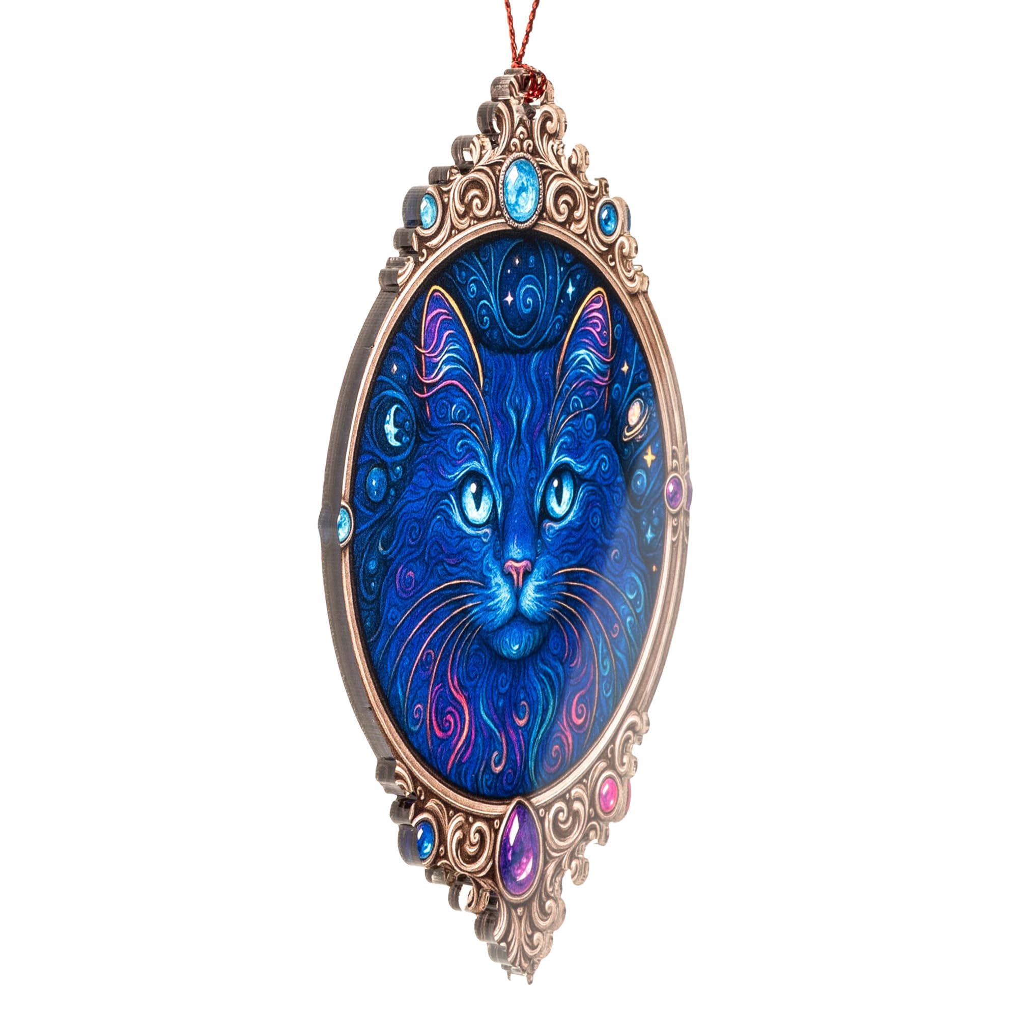 Funny cat Christmas ornament for tree display