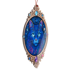 Funny cat Christmas ornament for tree display
