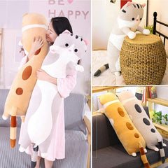 Machine washable cat plush with head zipper