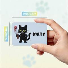 Cat style clean dirty indicator magnet made of PVC soft magnet