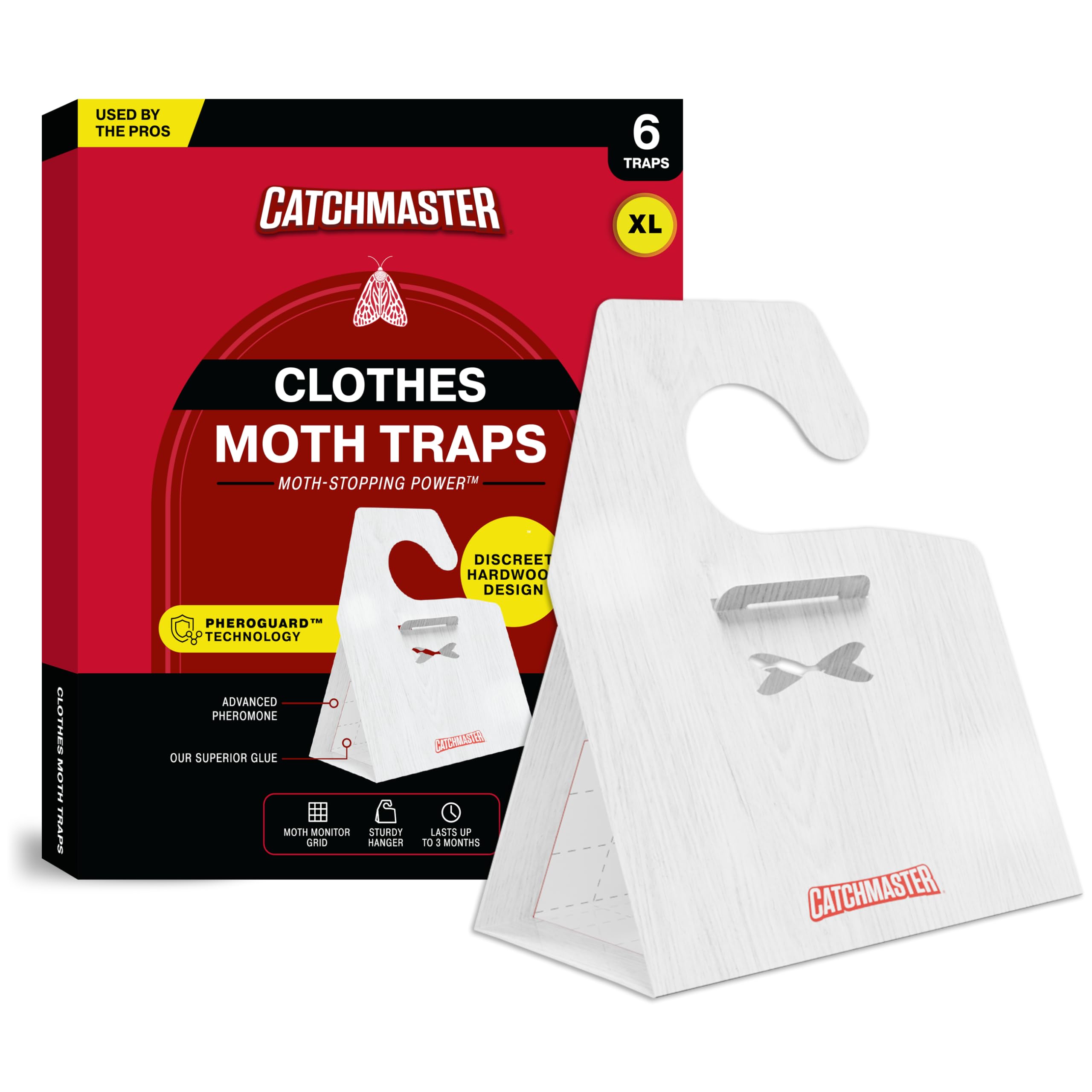 Catchmaster clothes moth traps 6 pack hanging in closet