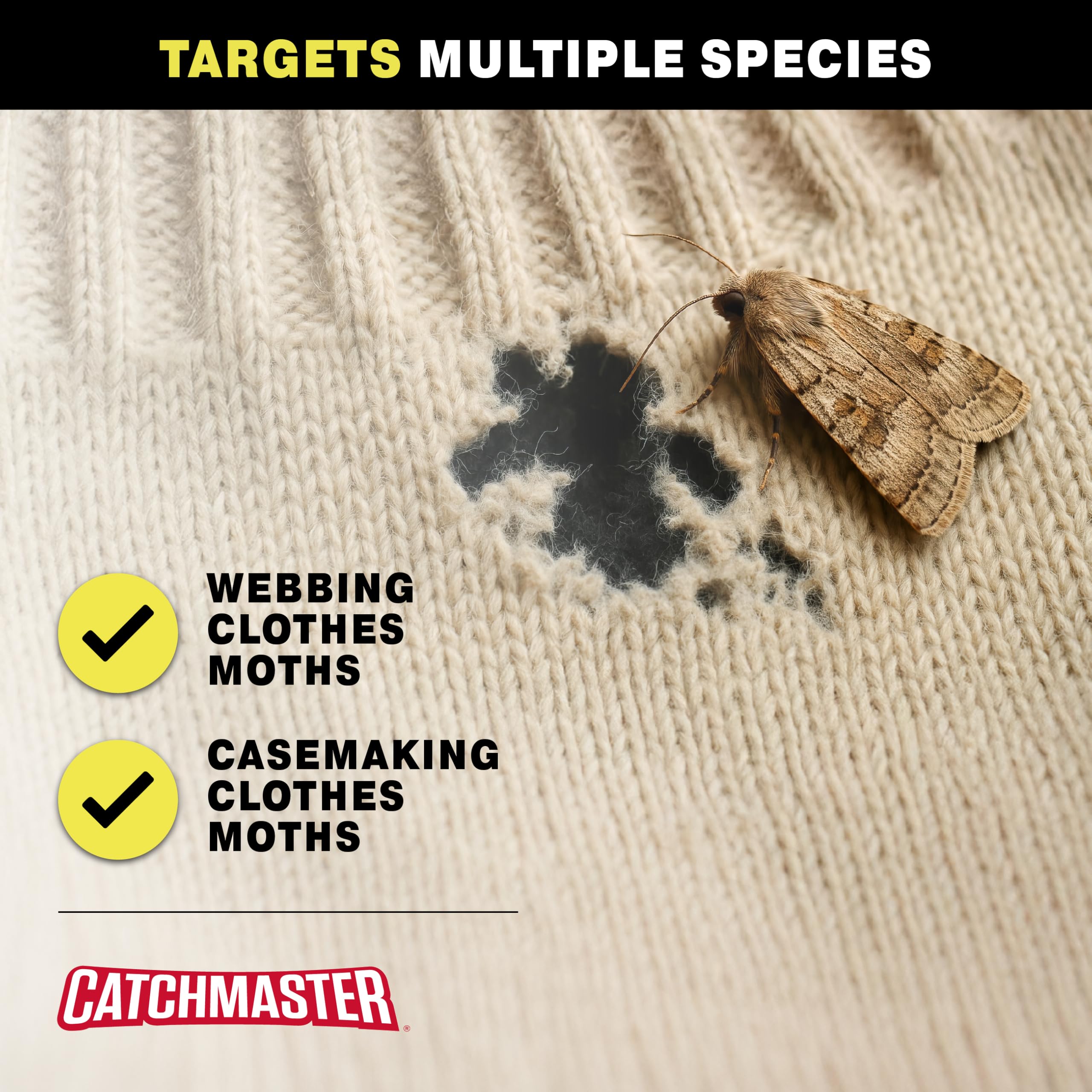 Closet wardrobe and dresser moth protection with Catchmaster
