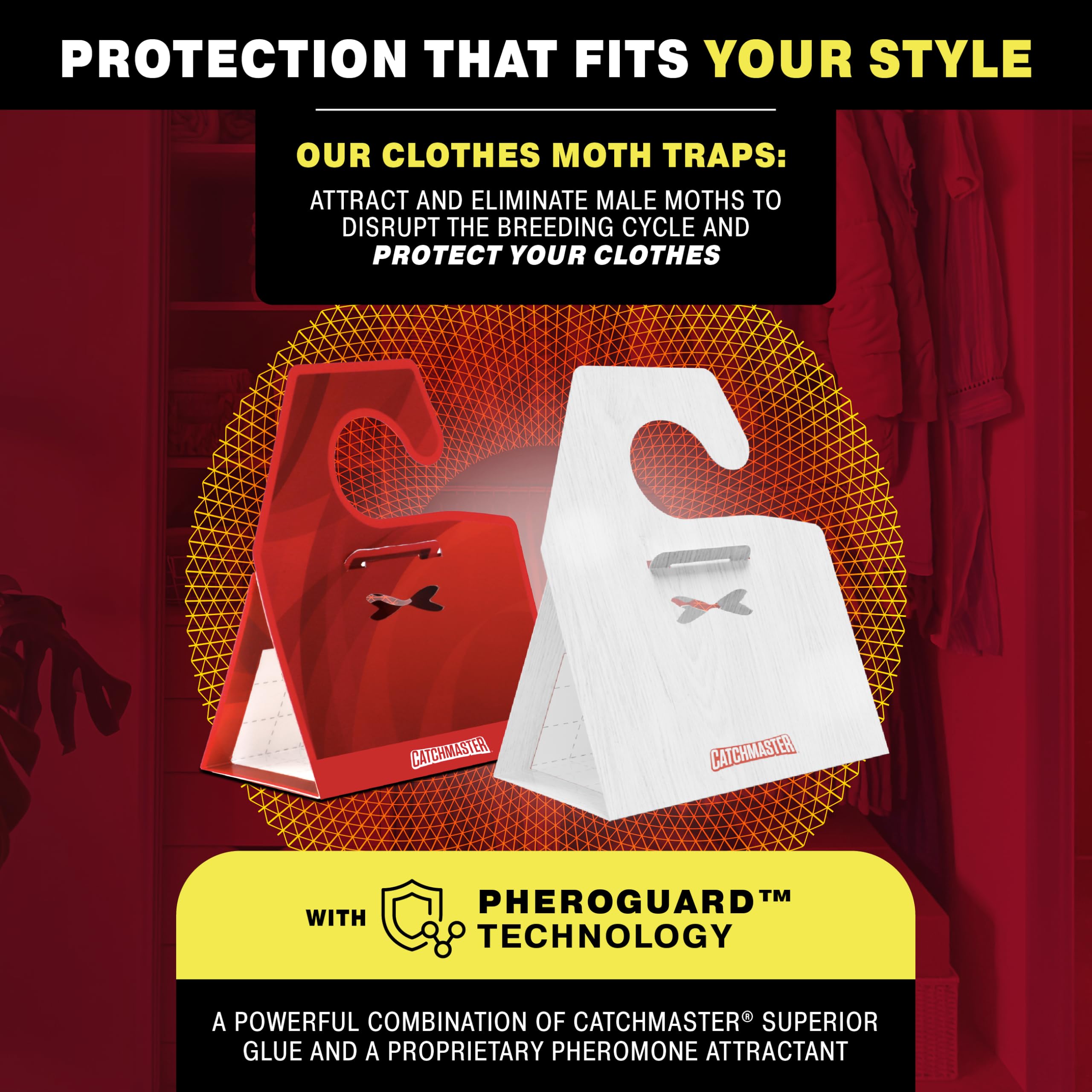 Odorless pheromone trap by Catchmaster for closets