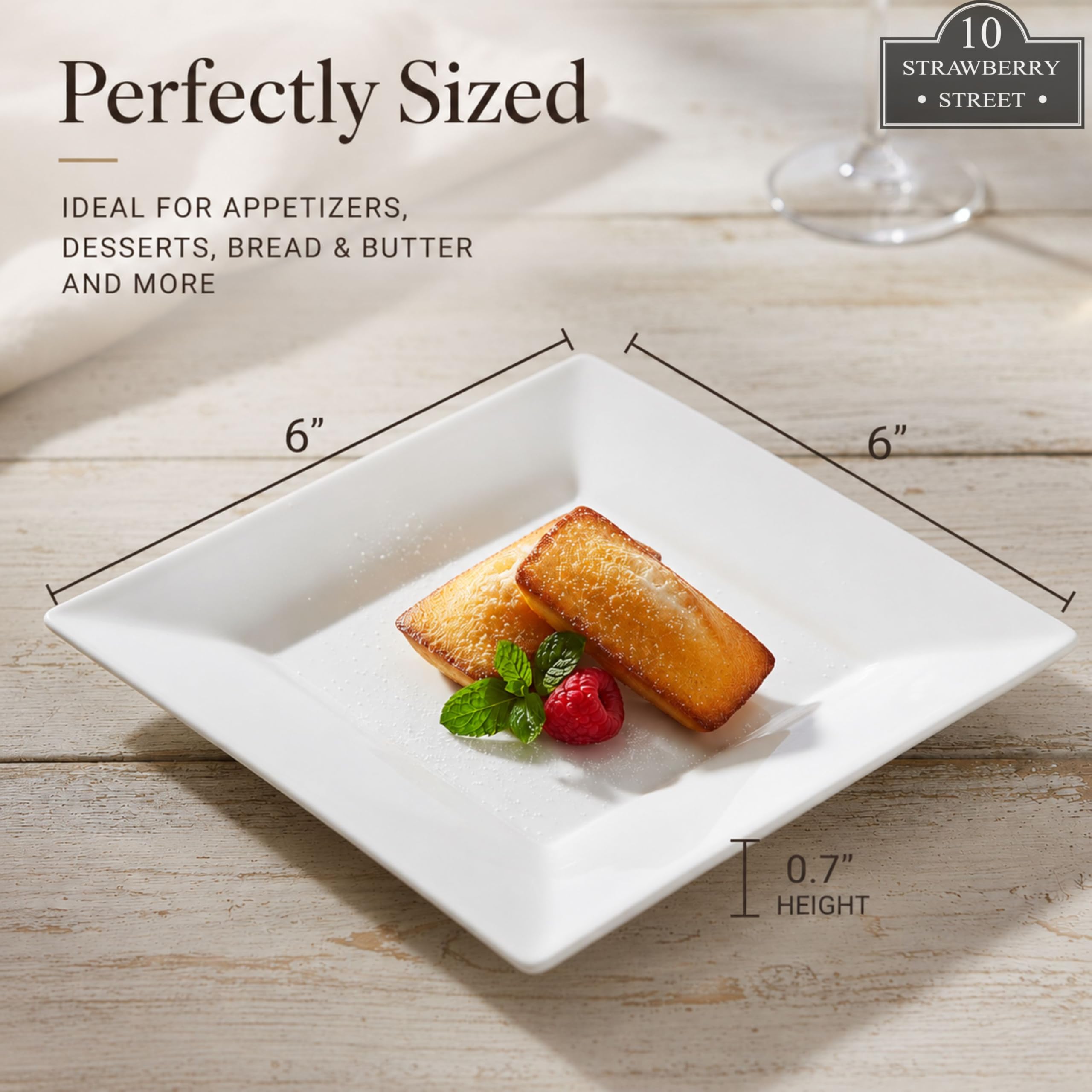 Catering collection white ceramic plates