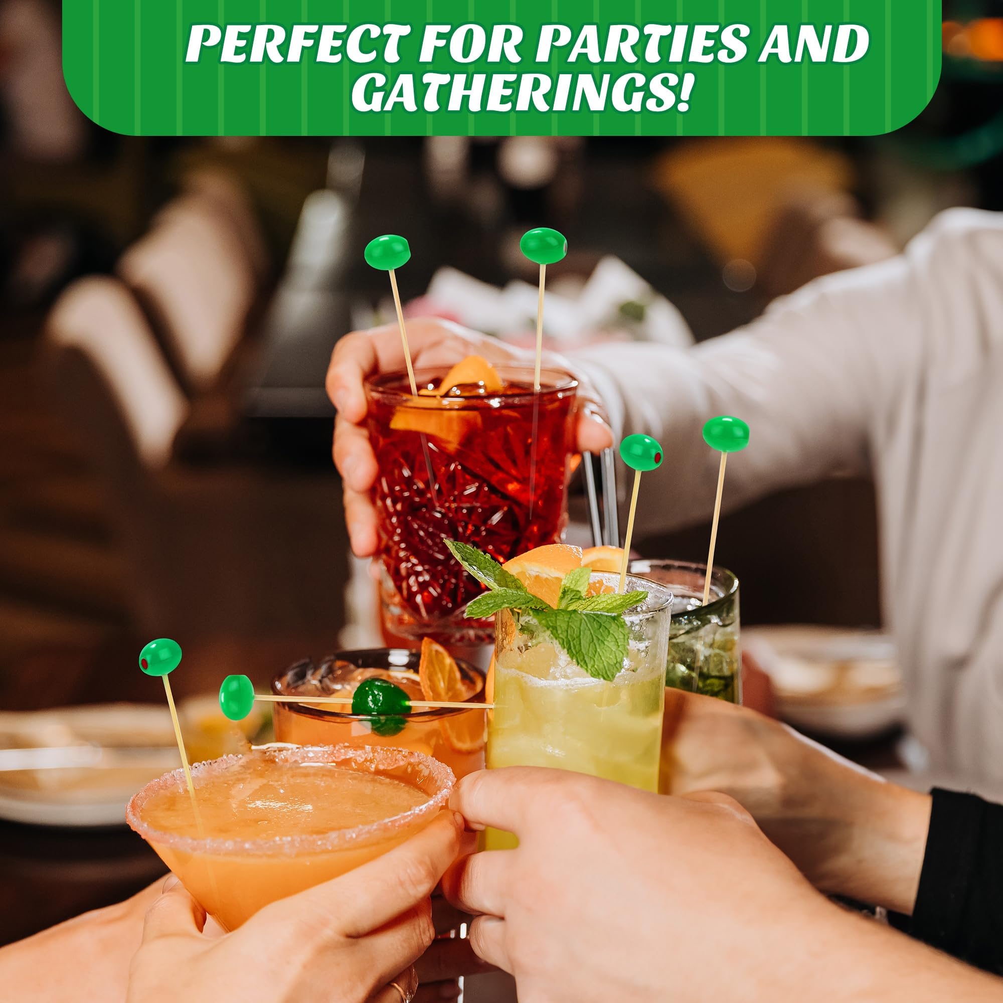 Aodaer olive picks used in sports party decorations