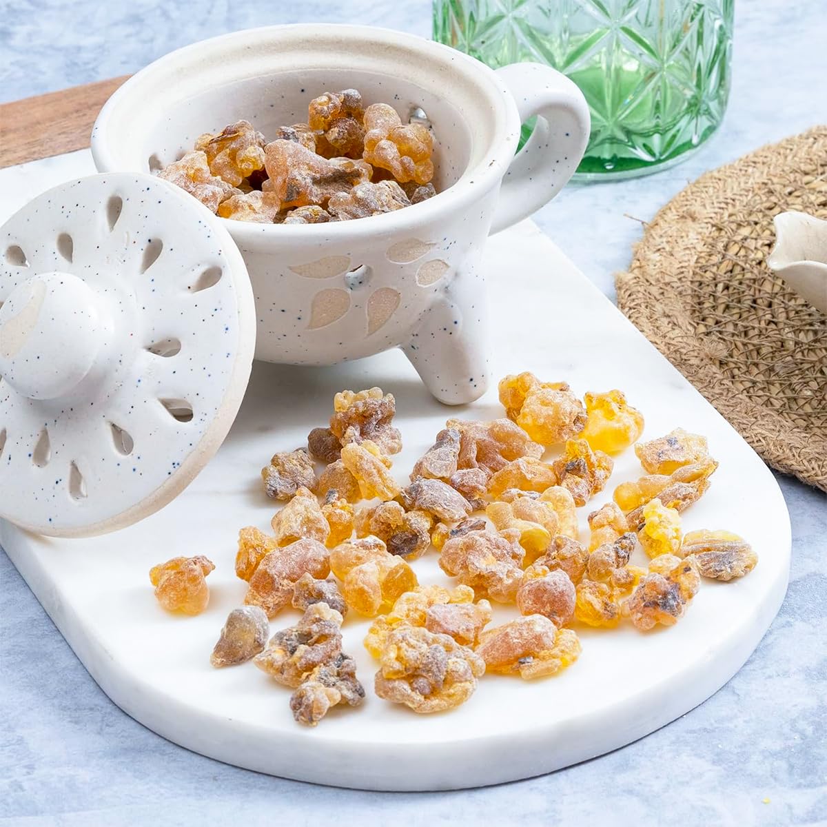 Religious ceremonies incense frankincense powder resin