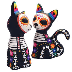 Dia de Muertos catrina cat figure for altar display