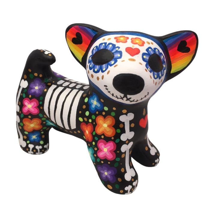 Catrina dog or cat statue for Dia de Muertos decoration