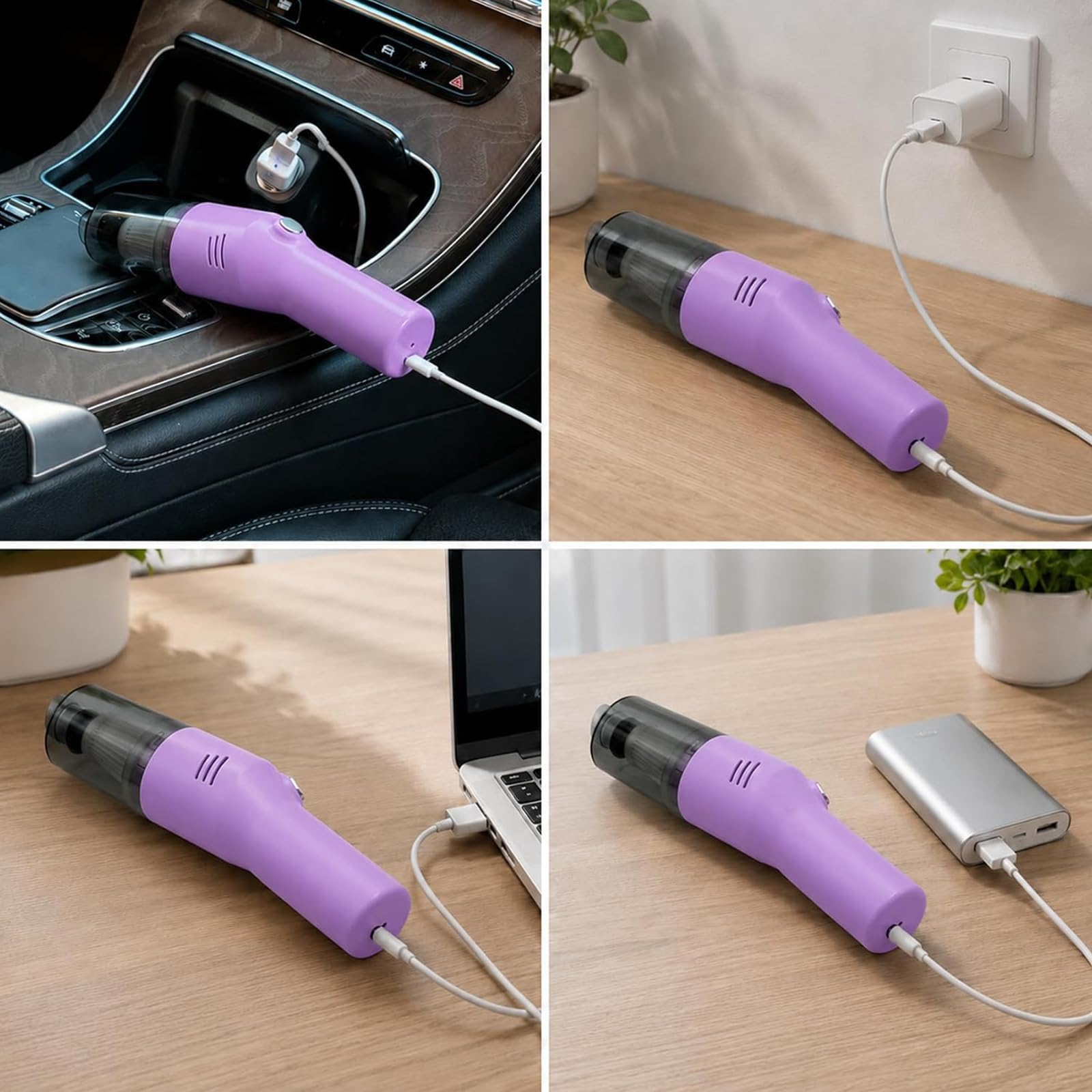 Lightweight handheld vacuum for car and small messes lavender
