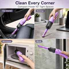 Lavender cordless USB rechargeable mini vacuum M06
