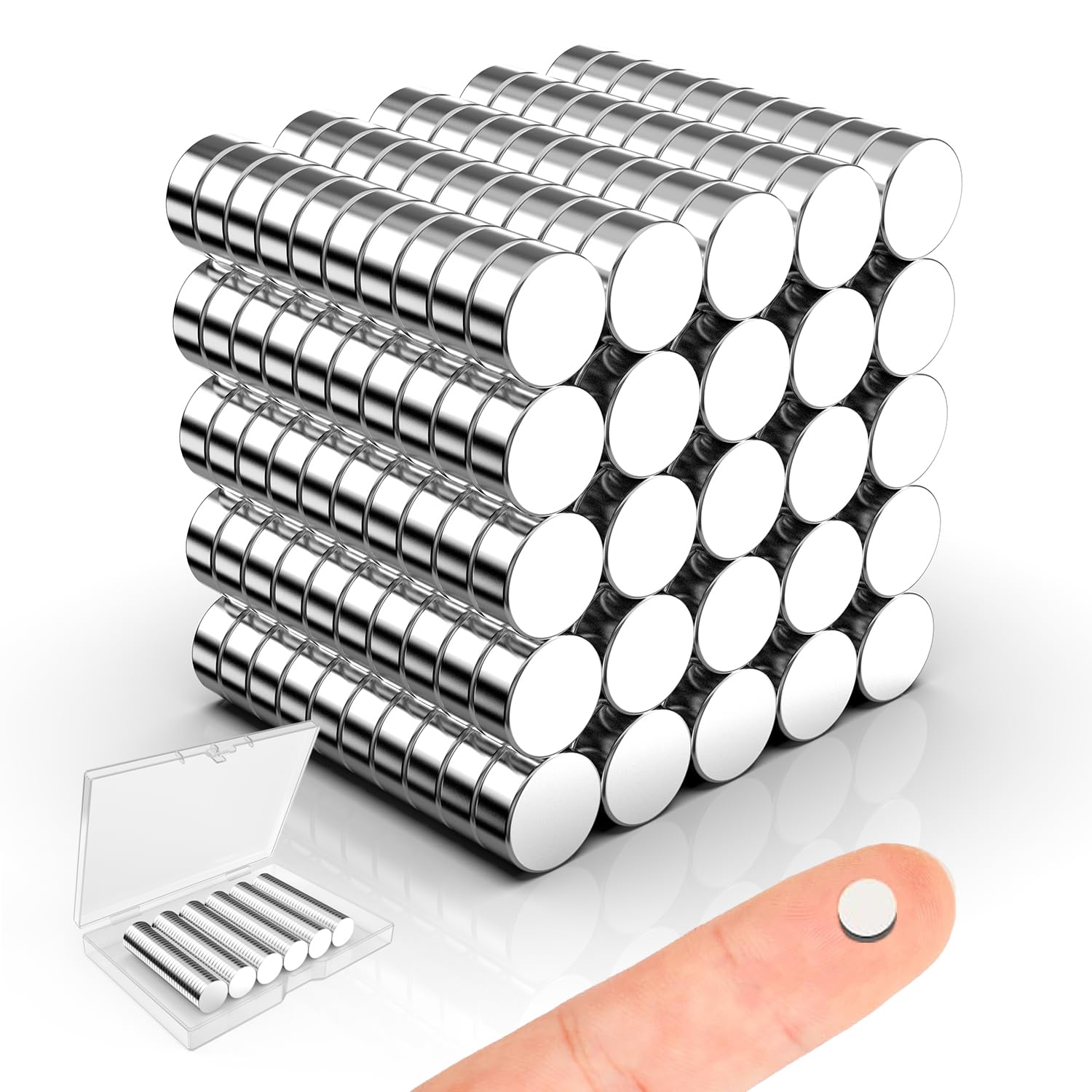 Caturledas magnets for crafts 5x2mm round 250 pack set