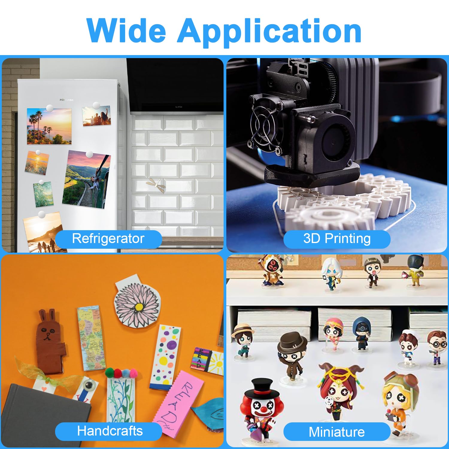 Refrigerator magnets and craft projects