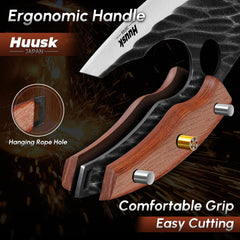 Caveman Ultimo Knife wooden handle and sheath