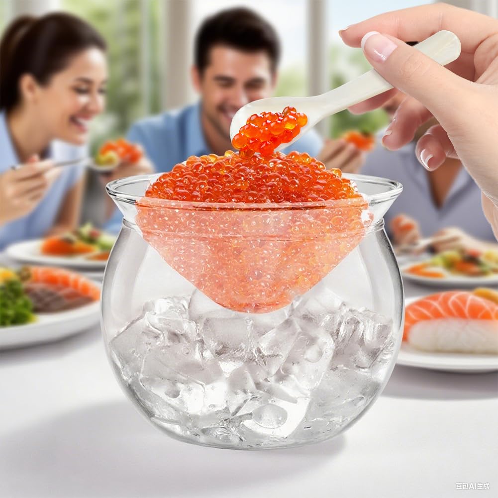 Caviar Server Set sushi and desserts presentation