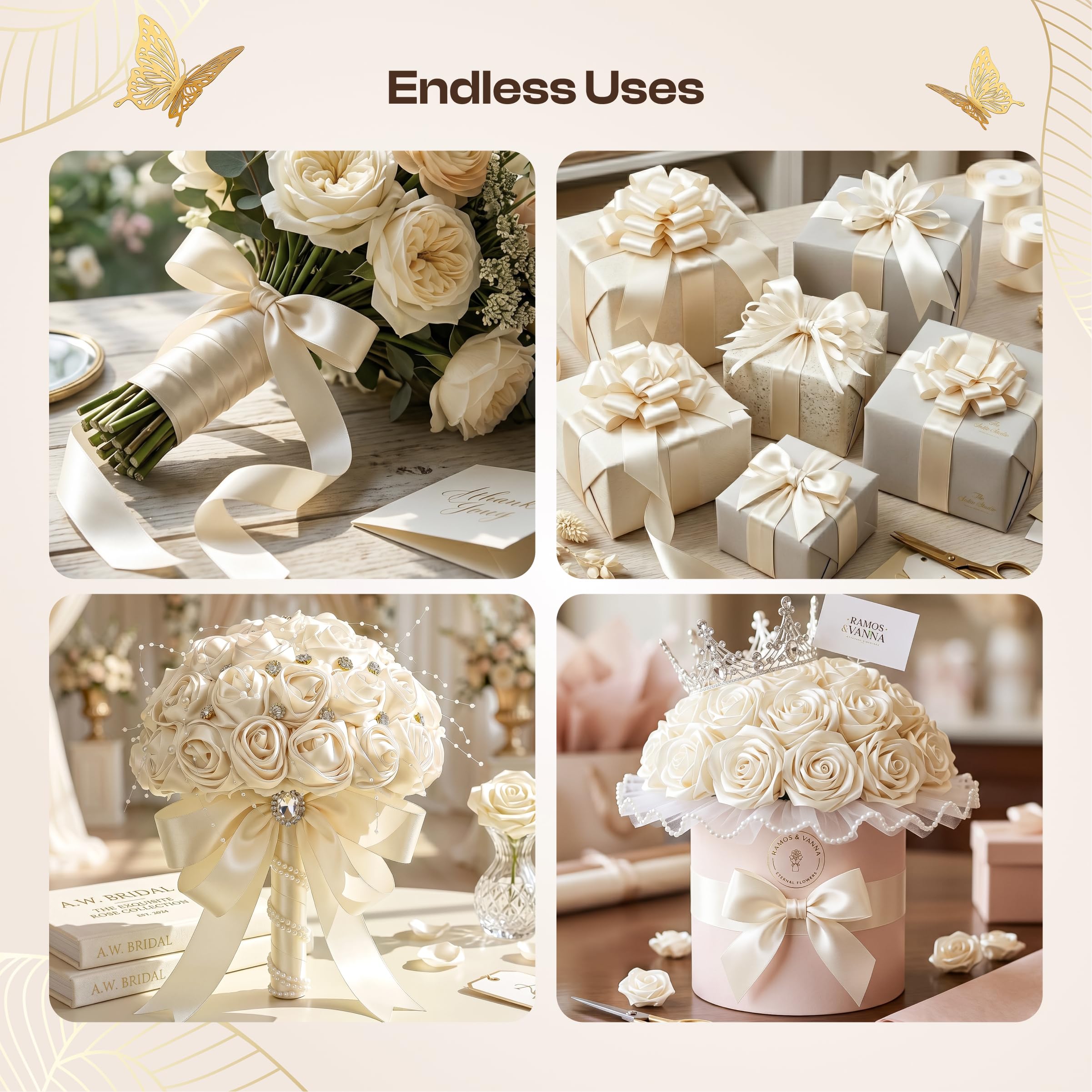 Caydo 20 floral wire stems included