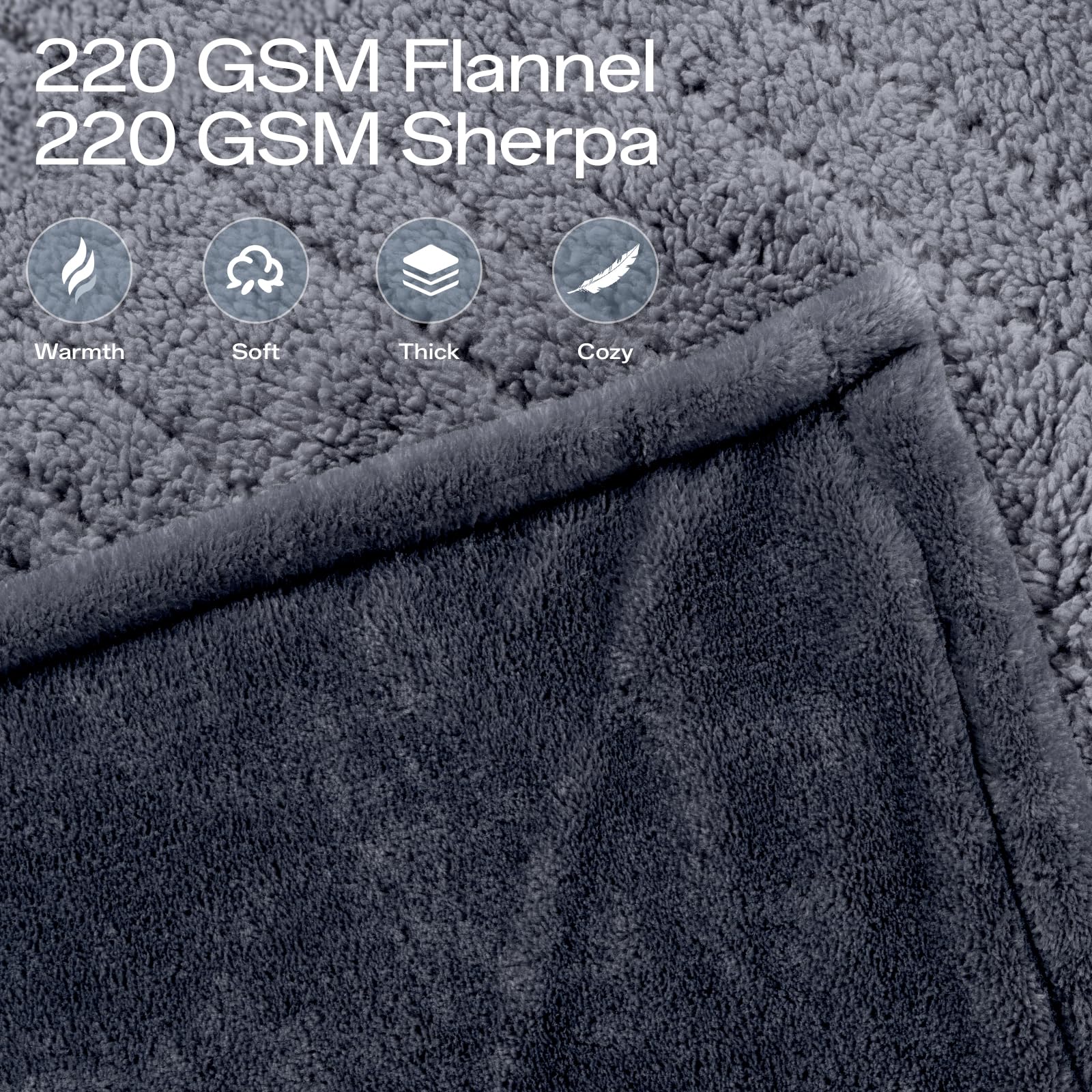 50x60 inch heated throw with 8ft cord