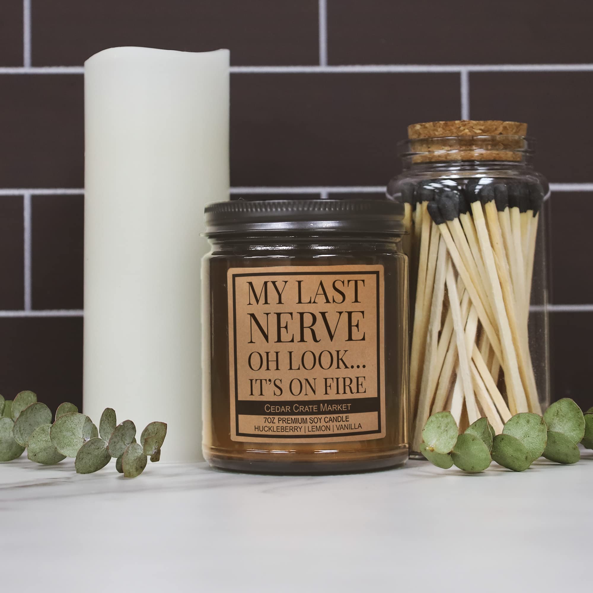 Gift-ready Cedar Crate Market candle for best friend sister or coworker