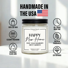 Raspberry sangria soy candle by Cedar Crate Market for new home