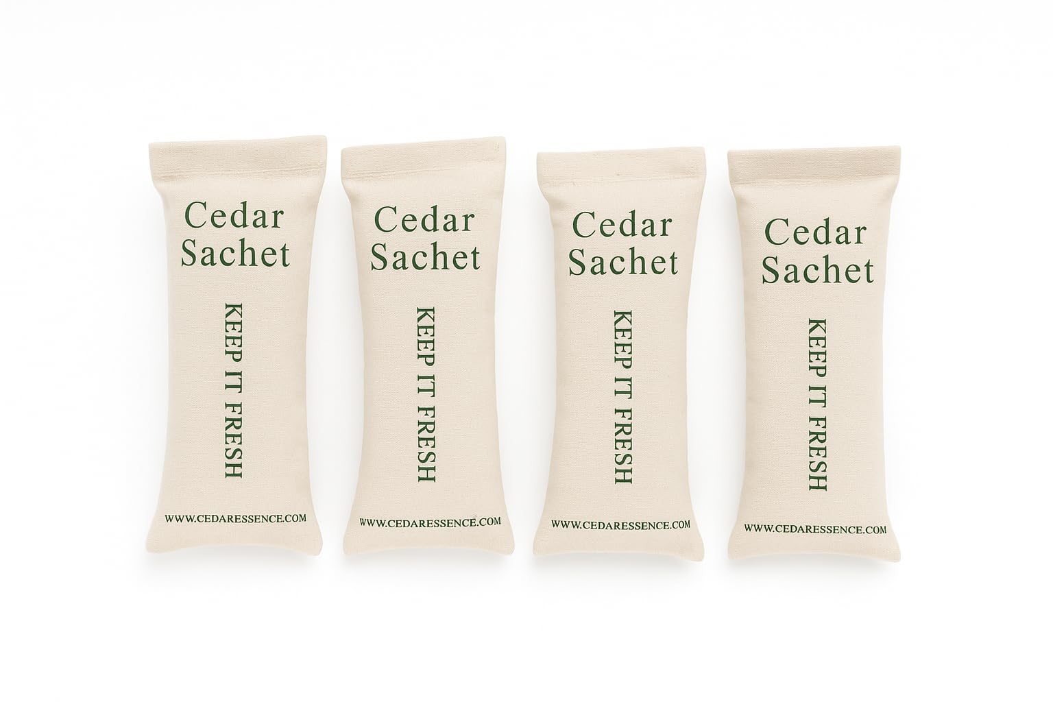 Cedar Essence Aromatic Cedar Sachet Shoe Fresheners 8x2.5 inch cotton bag