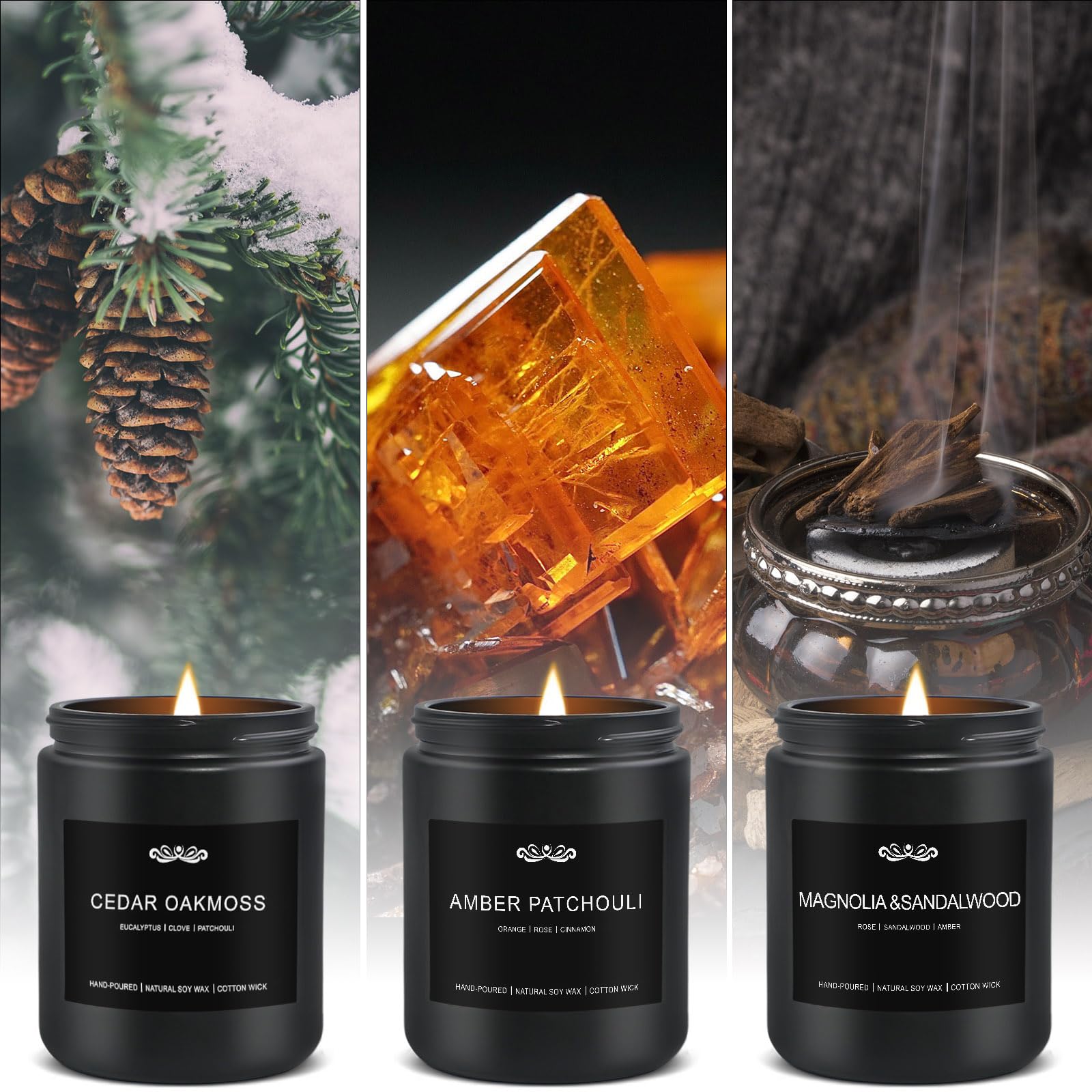 Cedar Oakmoss fragrance candle