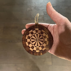 Cedar Ornament Dart Board Great Christmas Gift
