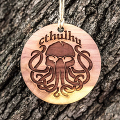 Texas designed cedar ornament with natural cedar aroma