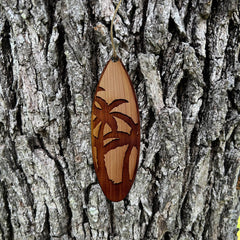 Cedar ornament made in Texas 1/4 inch thick detail
