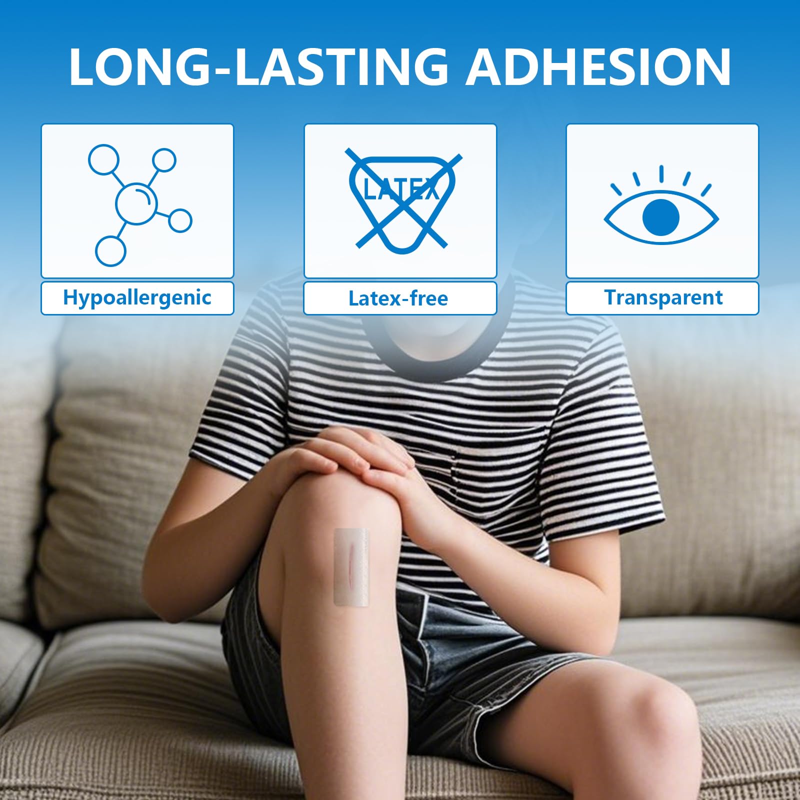 Hypoallergenic latex-free silicone adhesive