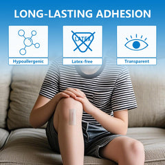 Hypoallergenic latex-free silicone adhesive