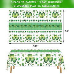 Irish Shamrock Lucky Clover tablecovers for rectangle tables