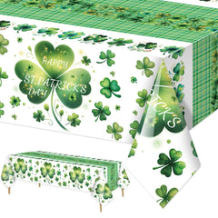 ceiba tree St Patrick's Day disposable tablecloths 54 x 108 inch 3 pack