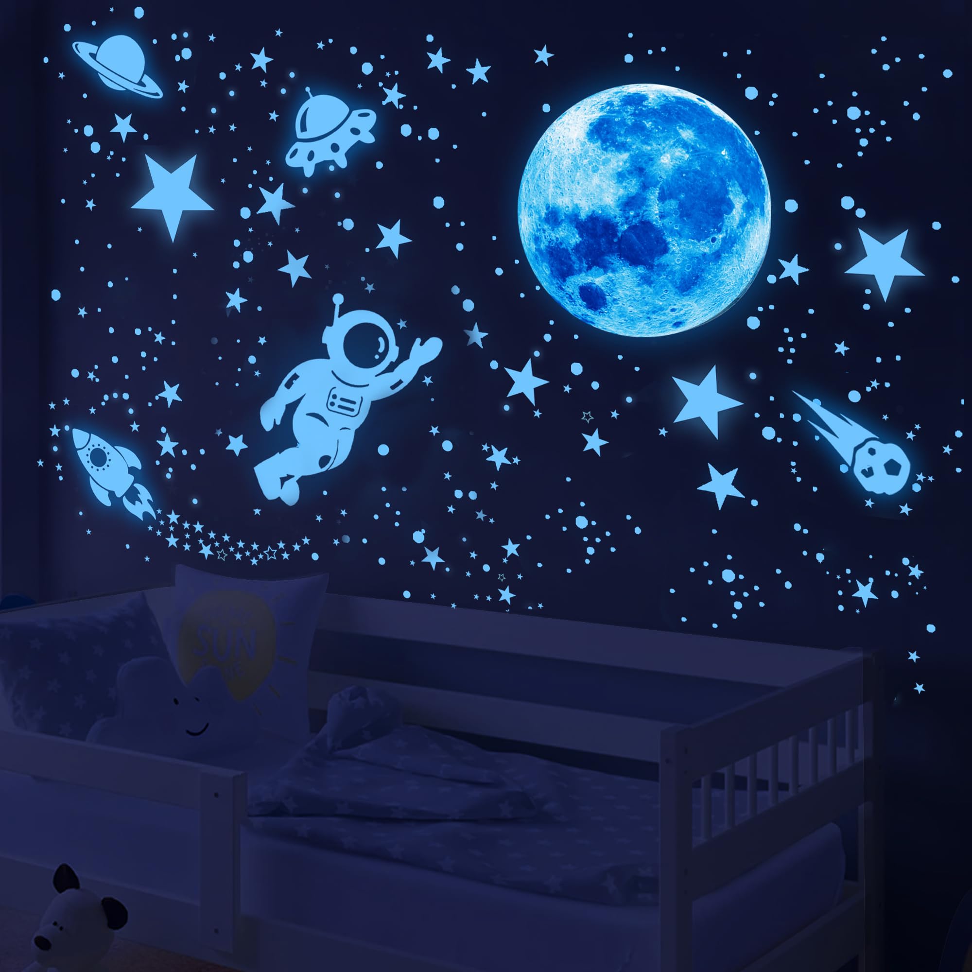 ceiling and wall star decals pack of 530 pieces