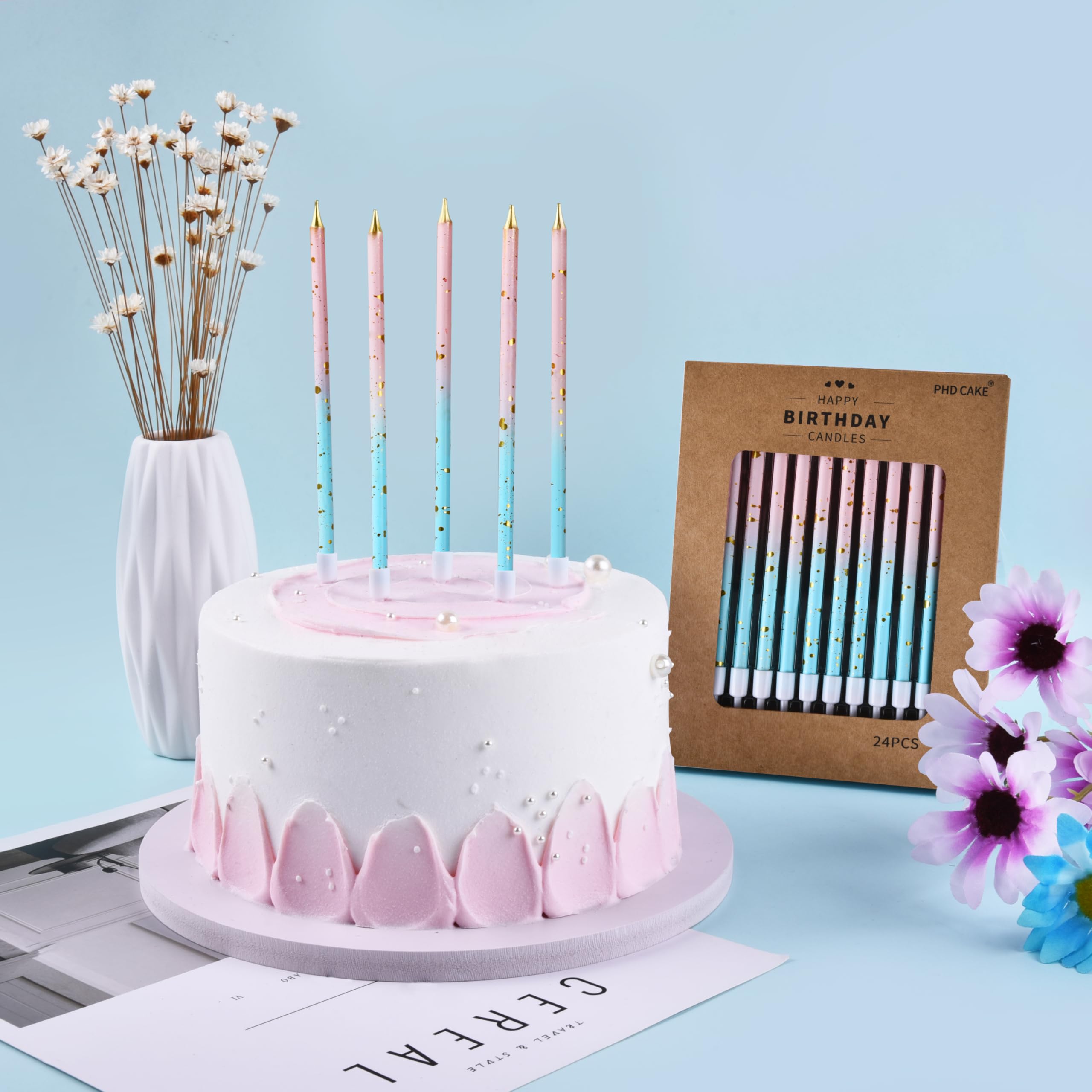 birthday wedding baby shower decor candles by PHD CAKE