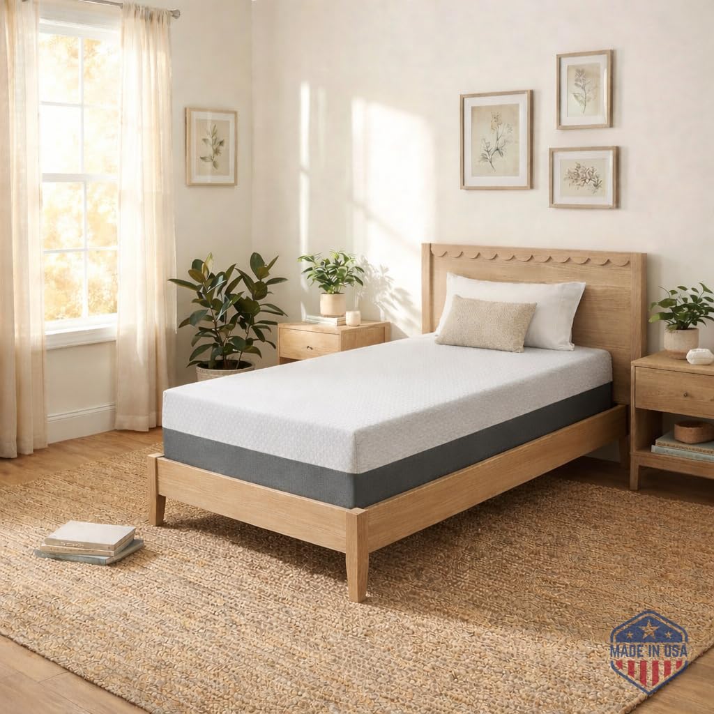 Celestial Sleep gel memory foam mattress twin 8 inch firm in a box