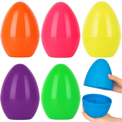 Celmuron 6 Pack 8inch Jumbo Fillable Easter Eggs orange