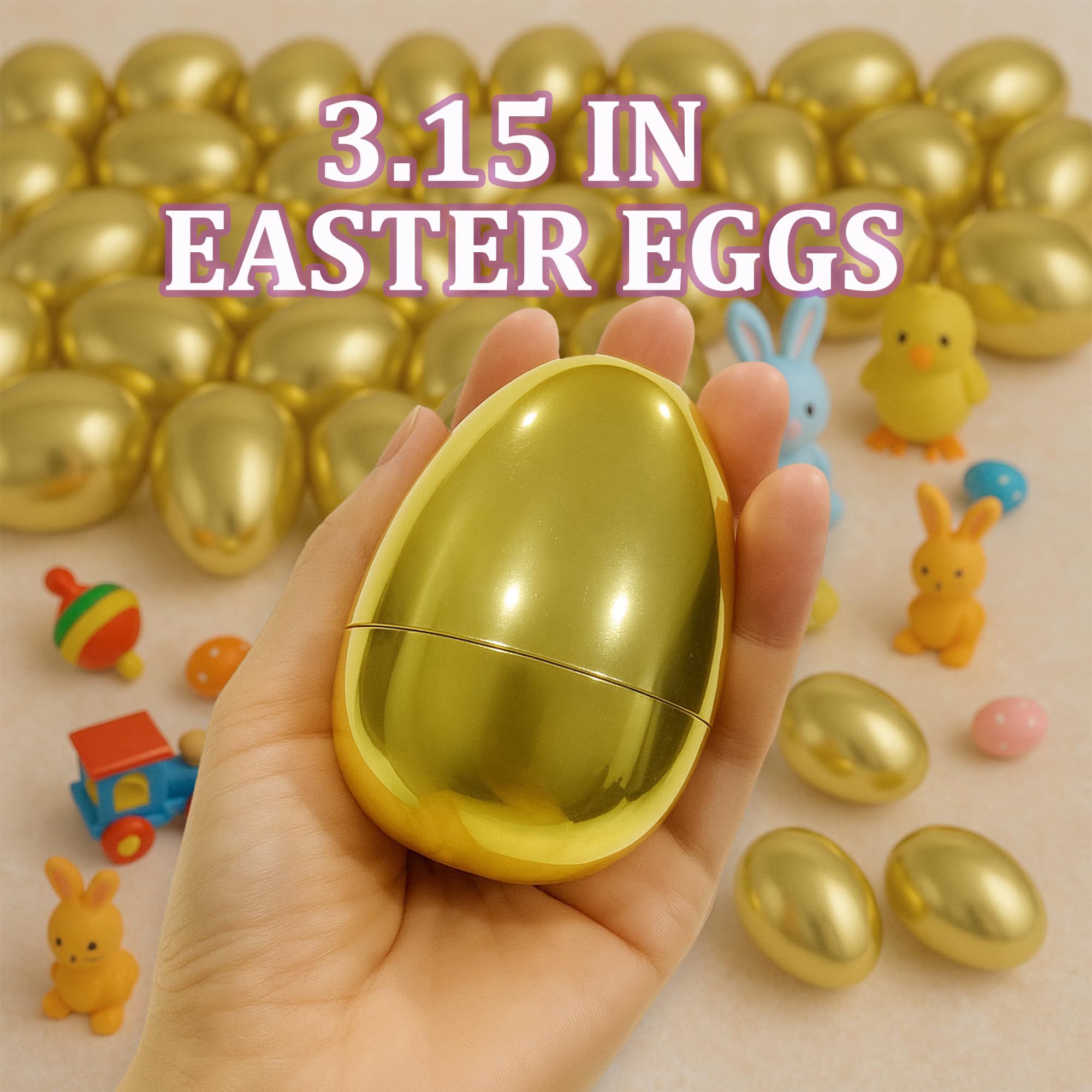 Easter egg hunt decor with Celmuron golden eggs
