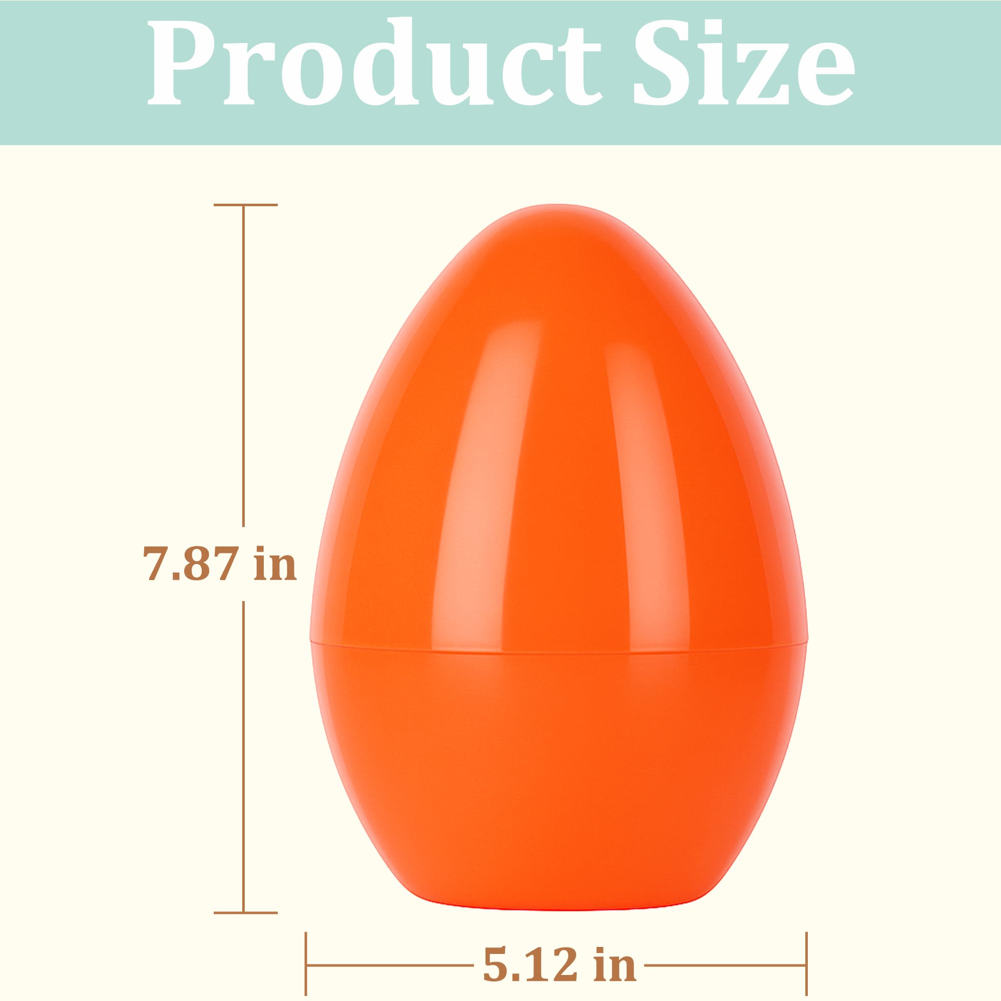Celmuron 6 Pack 8inch Jumbo Fillable Easter Eggs blue