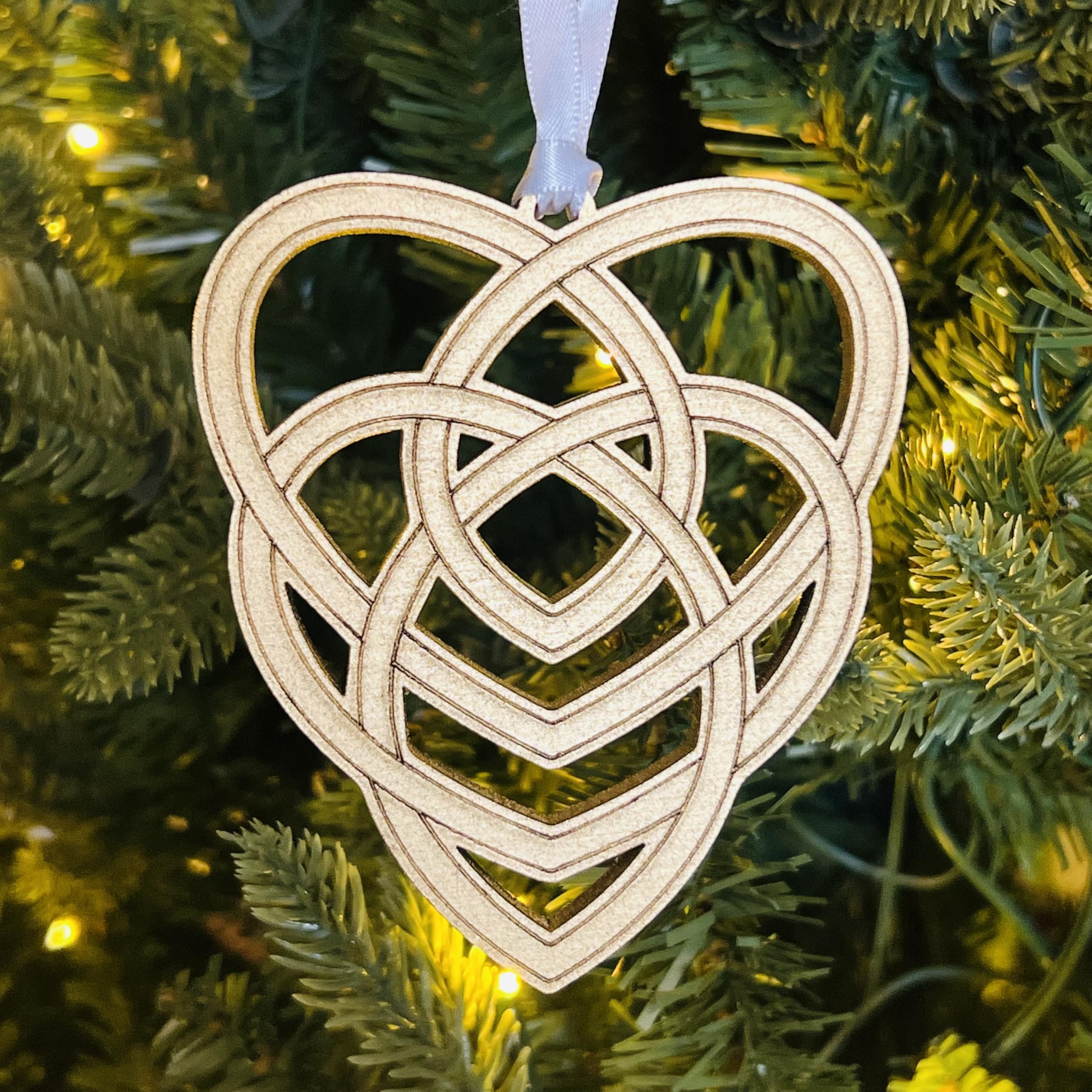 Celtic Mother's Knot Ornament 4in diameter gold