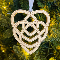 Celtic Mother's Knot Ornament 4in diameter gold