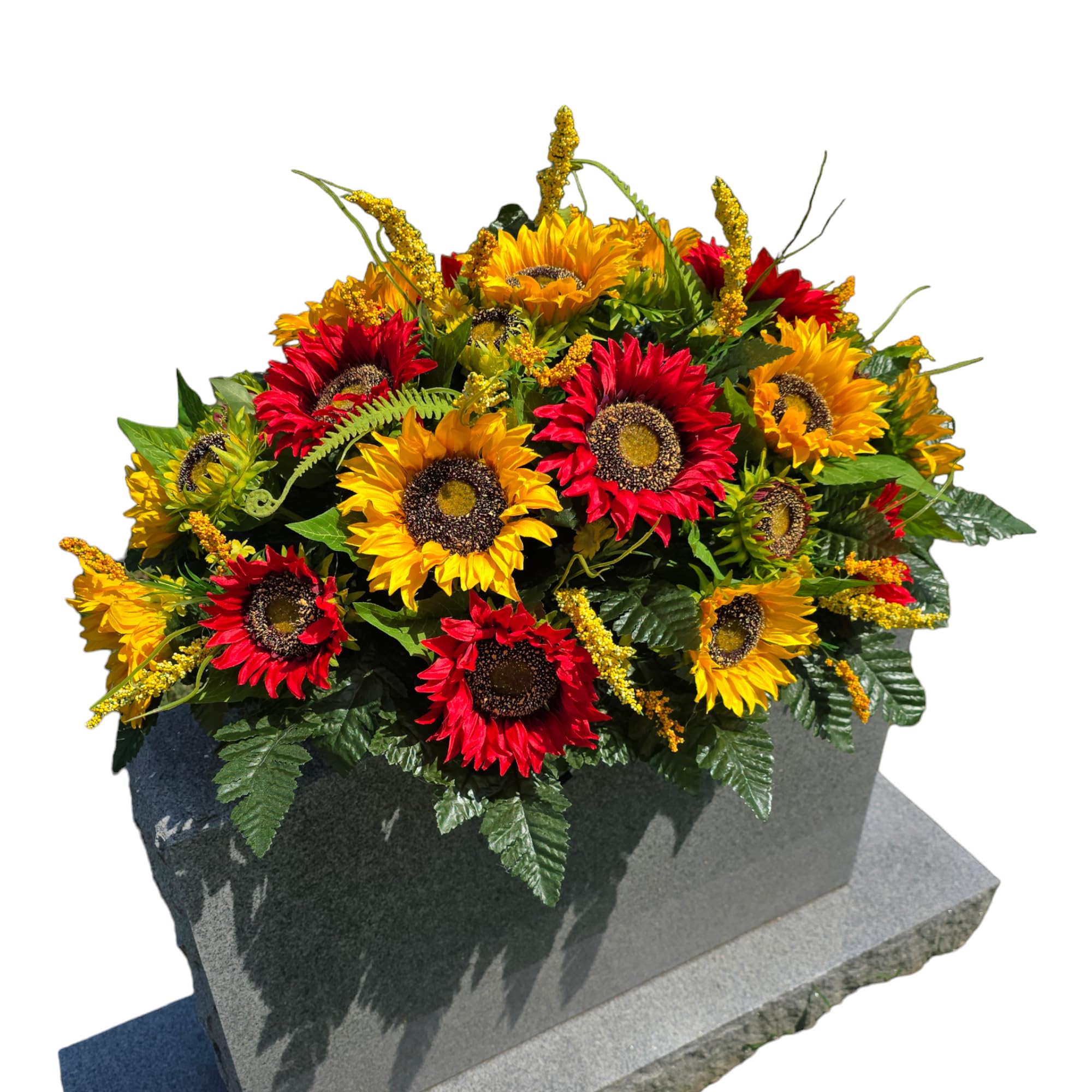 Four leg metal saddle with rubber feet for grave display