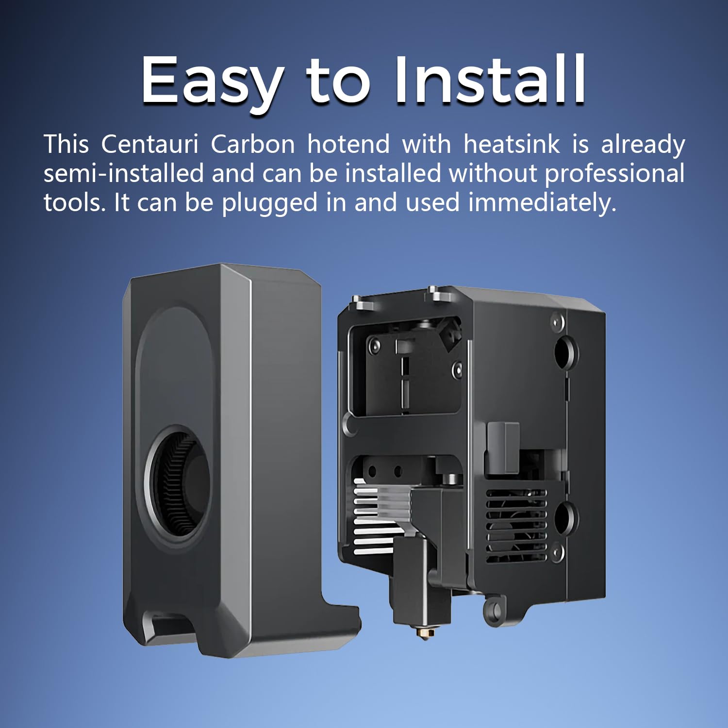 Oxidized heatsink on Centauri Carbon hotend for better heat dissipation