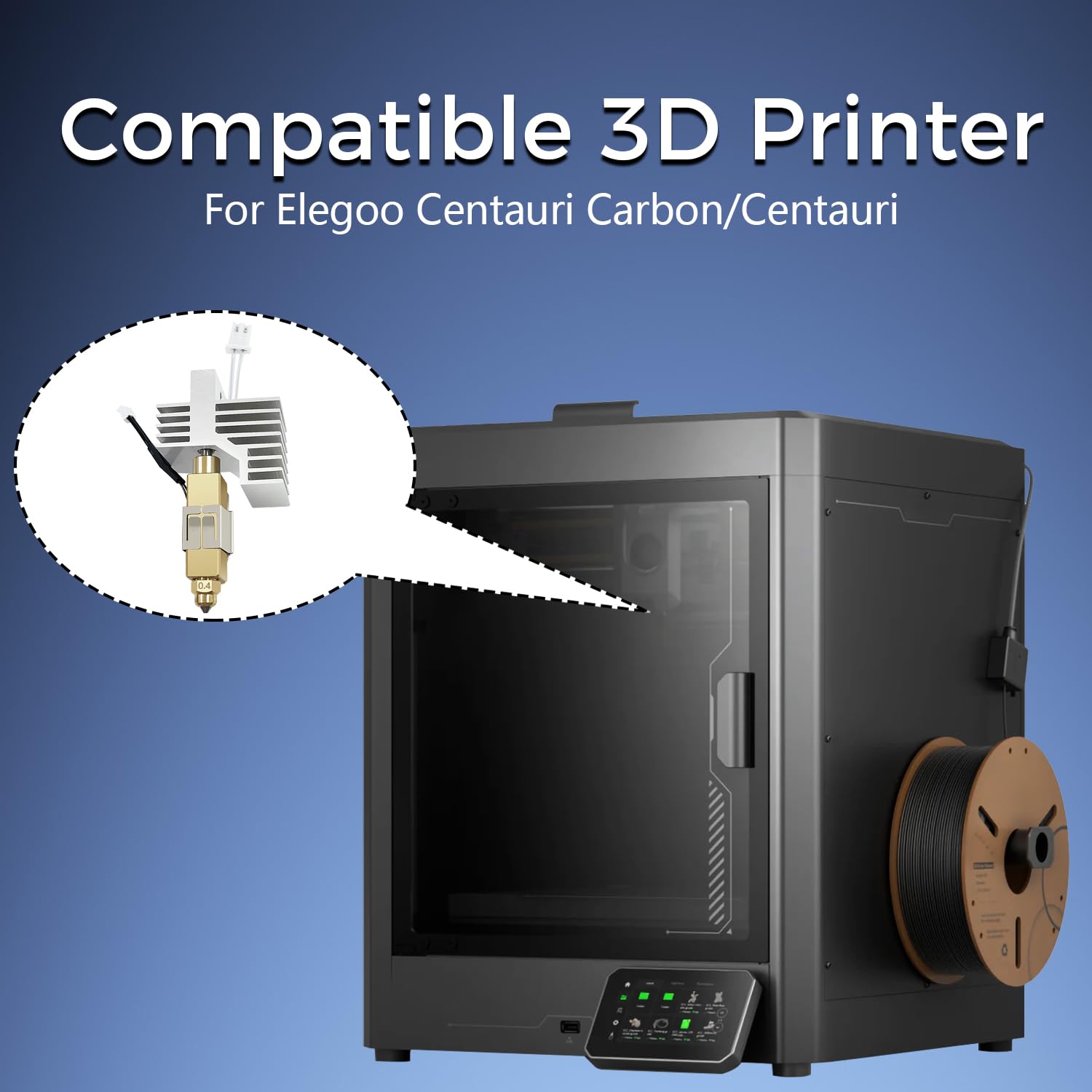 Hardened steel nozzles and silicone socks for Centauri Carbon hotend