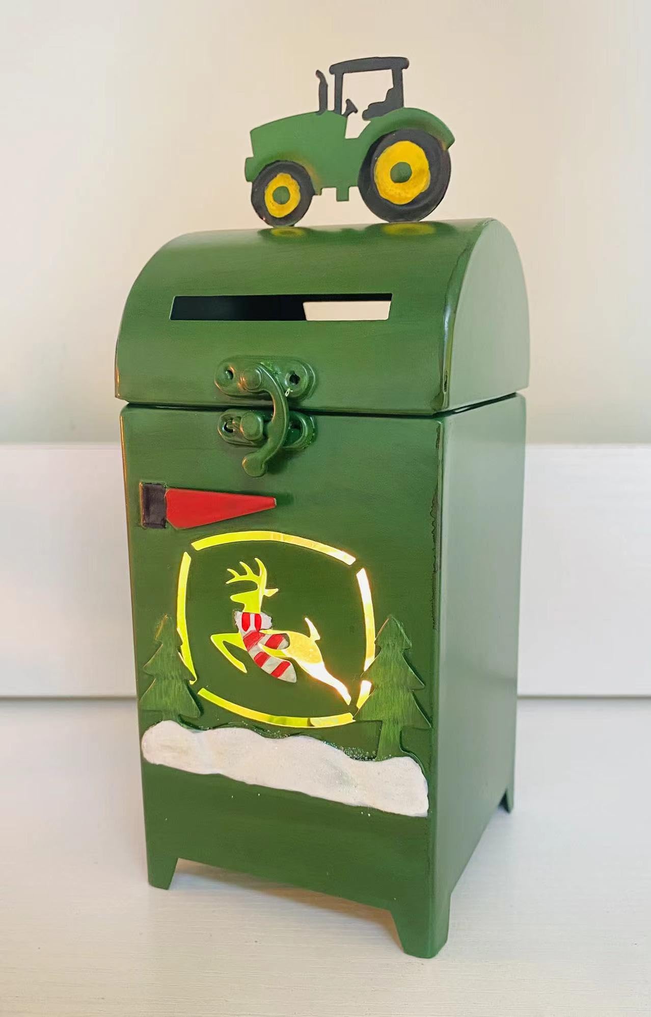Deer and tractor inspired metal wax burner